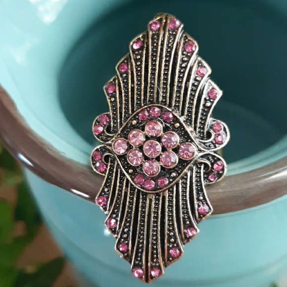 Gold/Bronze & Pink Bling Ring - Picture 2 of 6